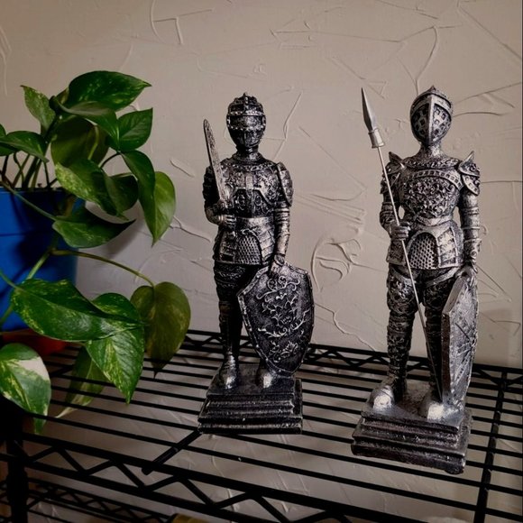 ⚜️ Medieval Templar Knight Warrior Sculptures ⚜️ 👑 ☠️ 4 pc Warrior Set  ☠️ 👑 - Picture 8 of 11